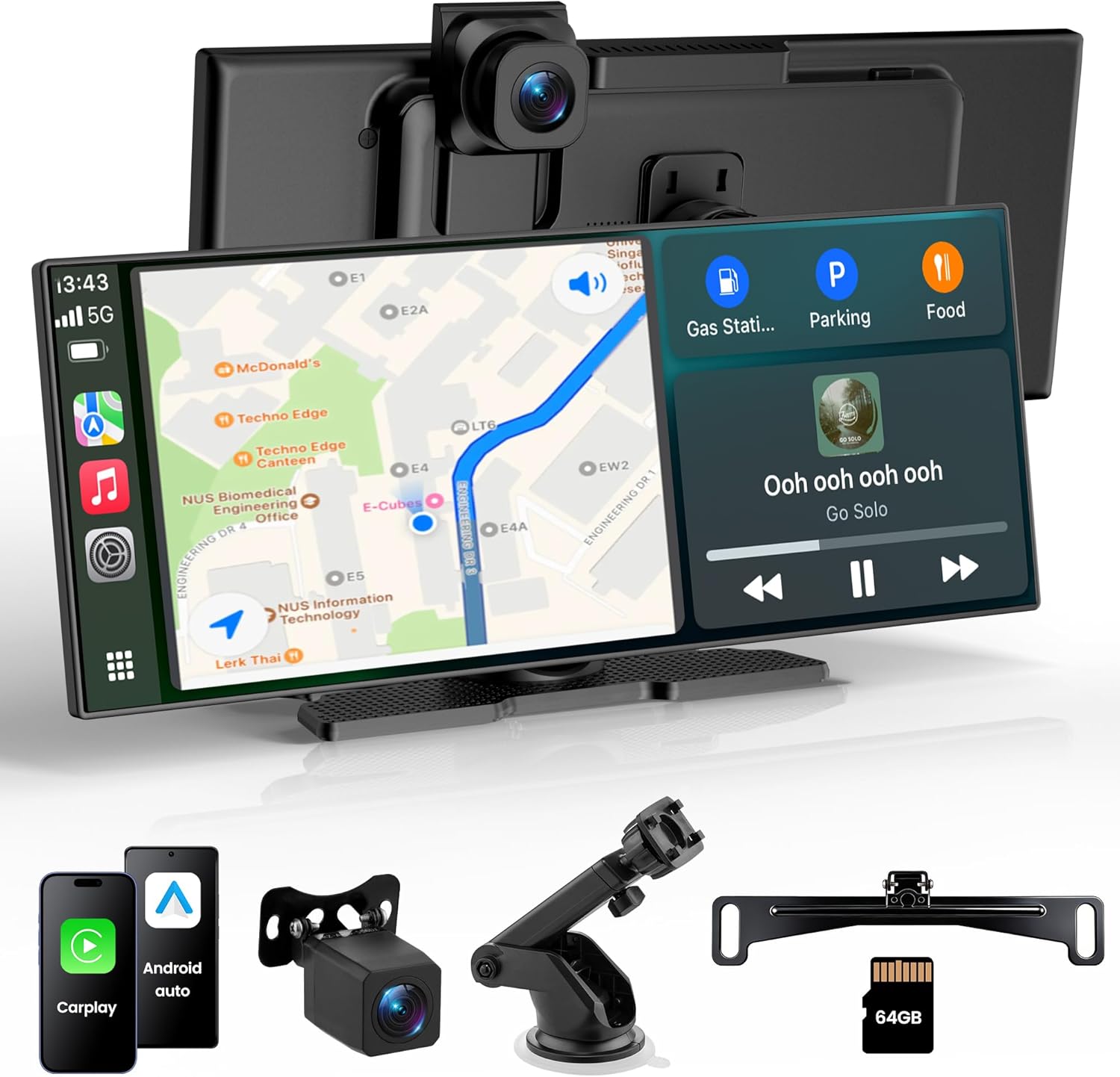 Gikktdr 11.5″ Portable Carplay Screen Only $129.99 at Amazon
