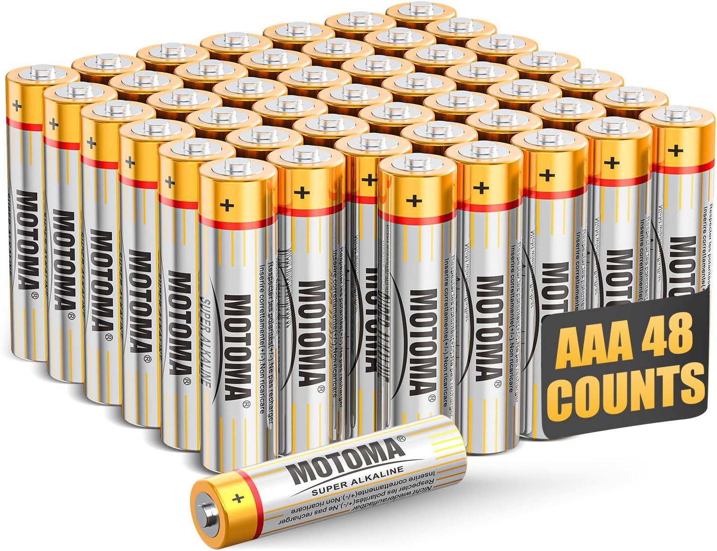 MOTOMA AAA Batteries 48 Pack 1.5V 720mAh Alkaline AAA Batter deal at Amazon