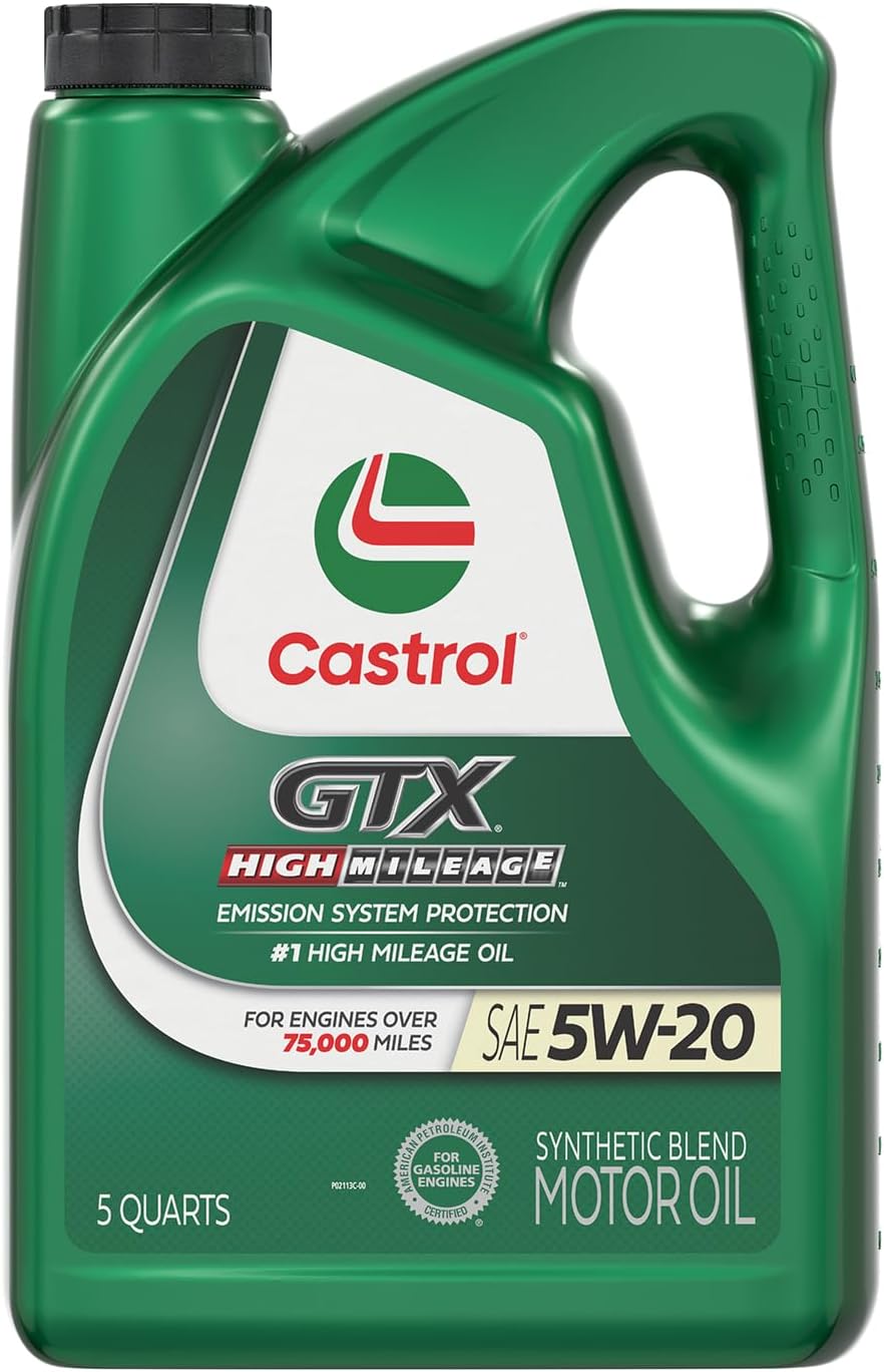 5-Qt Castrol GTX High Mileage 5W-20 Synthetic Blend Motor Oi deal at Amazon