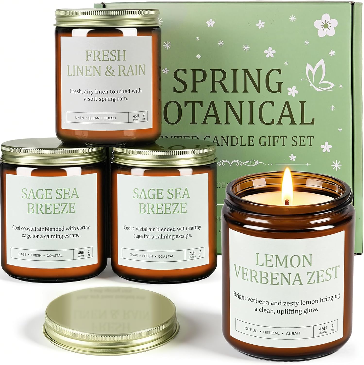 4 Pack Scented Candles Gifts for Women: 28oz Natural Soy Can deal at Amazon