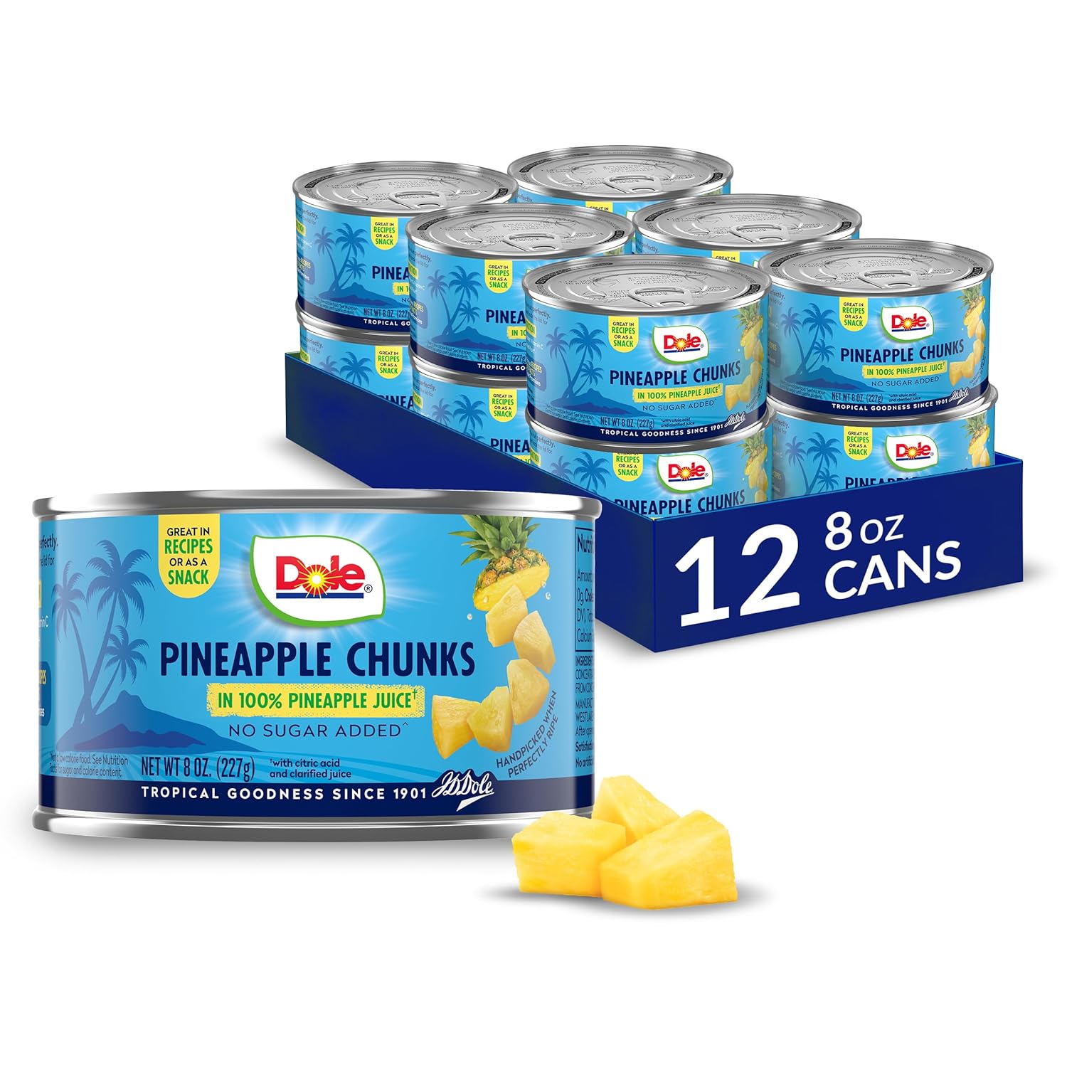 Dole 12-Pack Canned Pineapple Chunks Deal: Free at Amazon