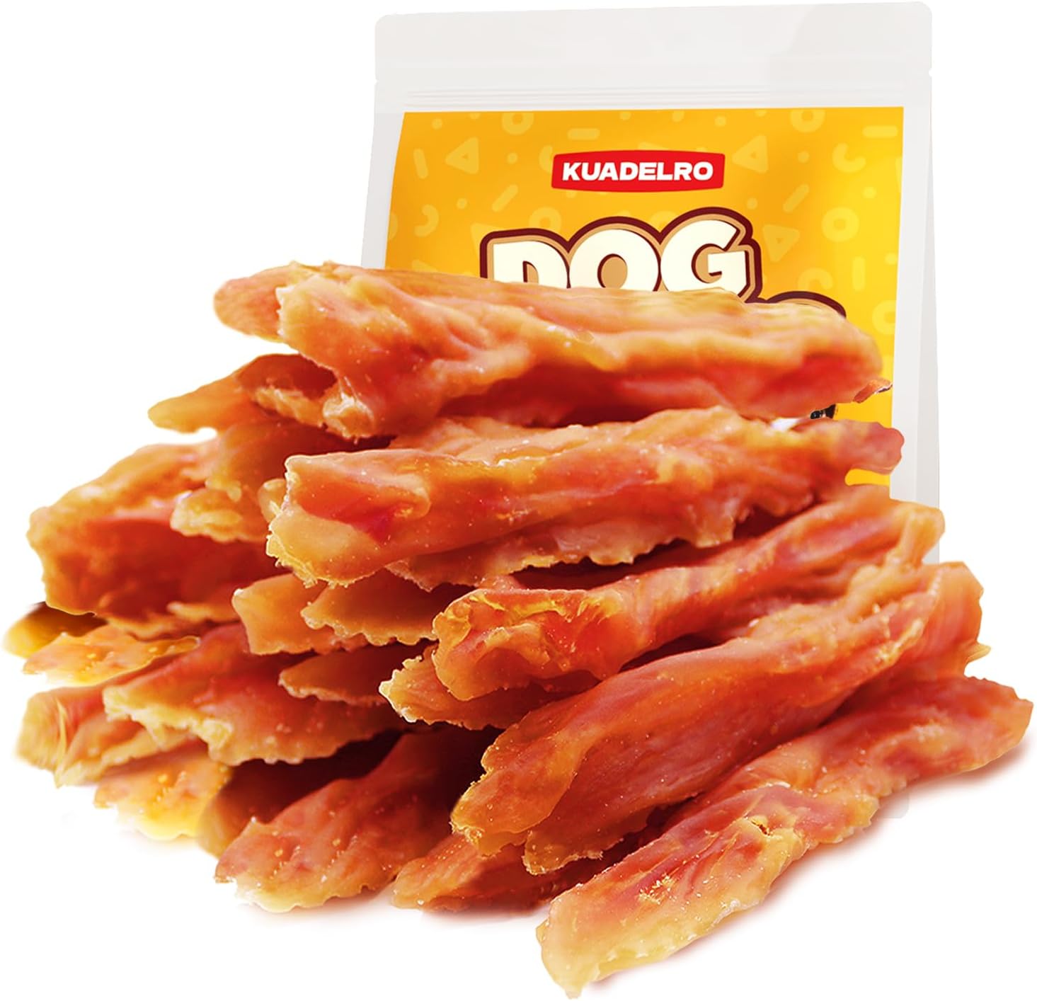 KUADELRO Chicken Jerky Dog Treats, Real Chicken Strips Dog T deal at Amazon