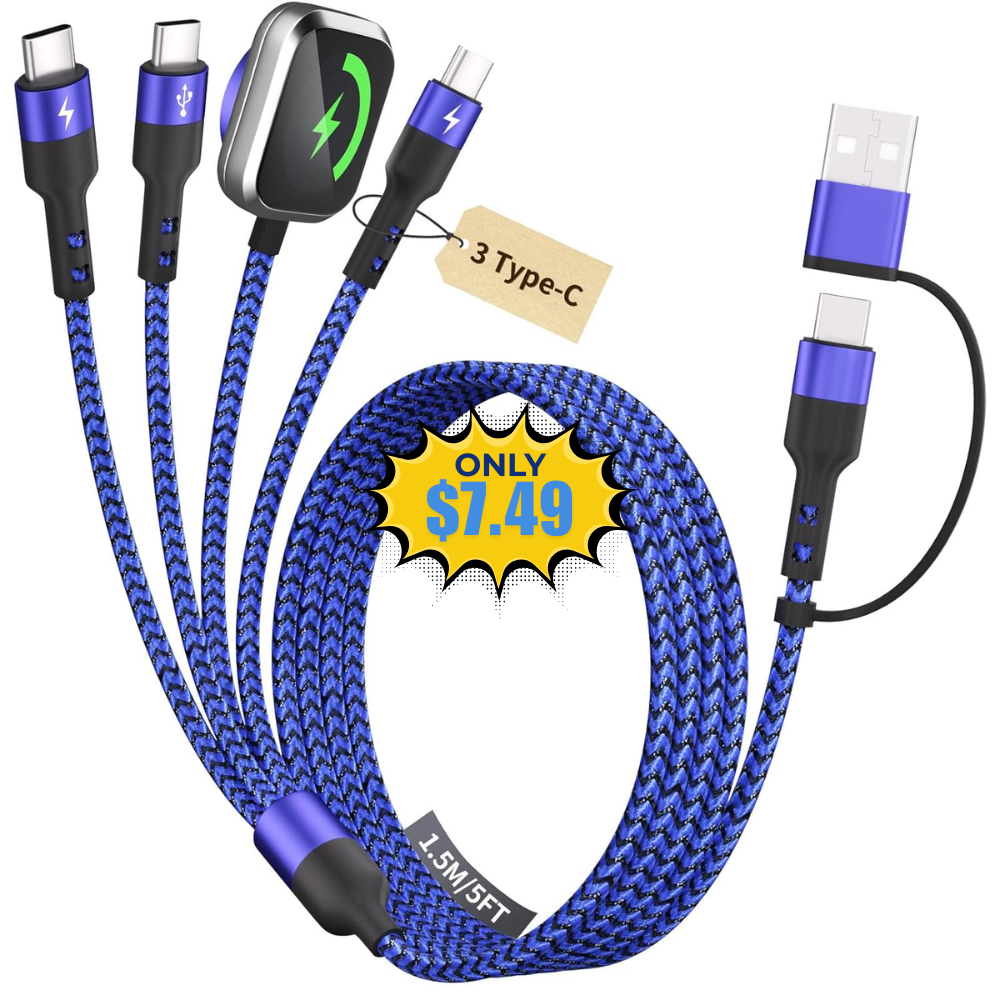 3Type-C 4 in 2 Multi Charging Cable Deal at Amazon