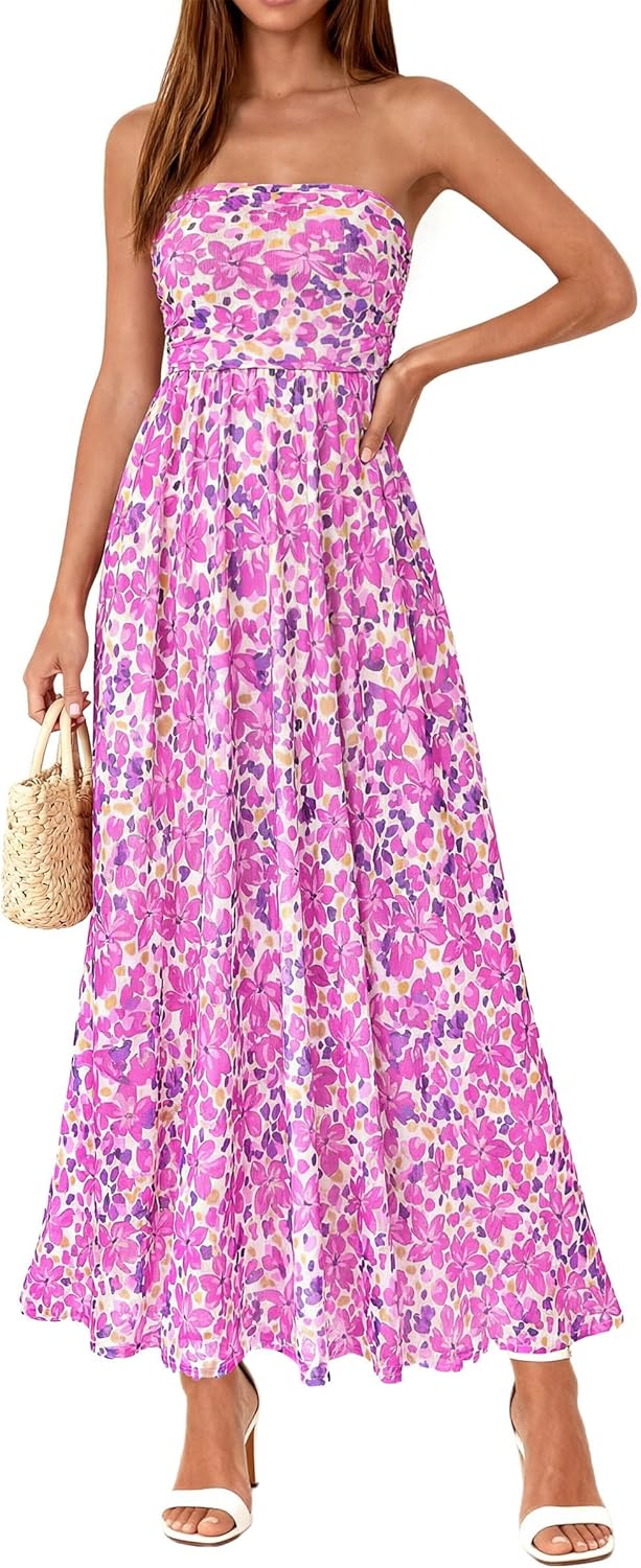 PRETTYGARDEN Women Strapless Maxi Dress 2026 Only $58.99 at Amazon