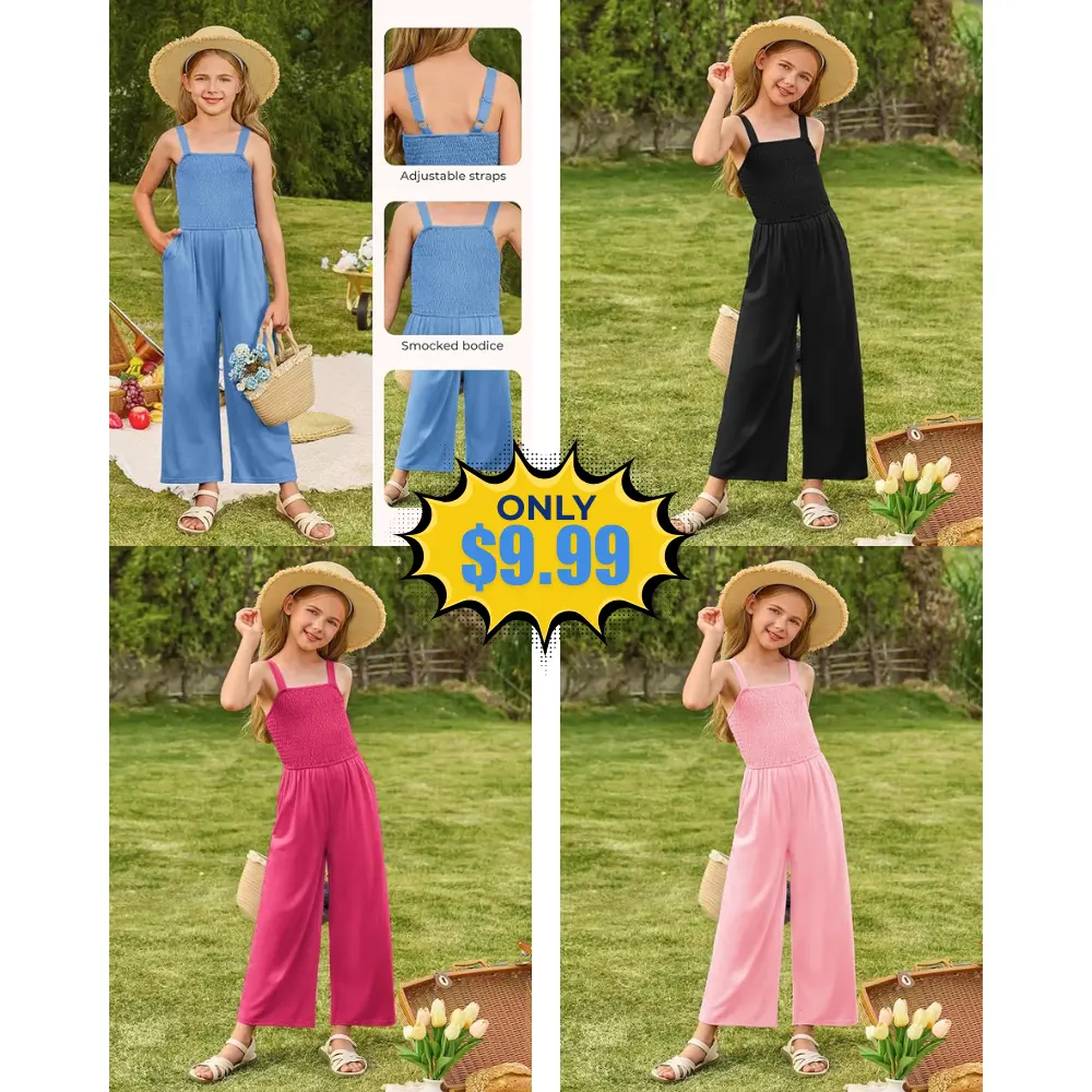 GRACE KARIN Girls Solid Jumpsuit Deal: Save 6% at Amazon