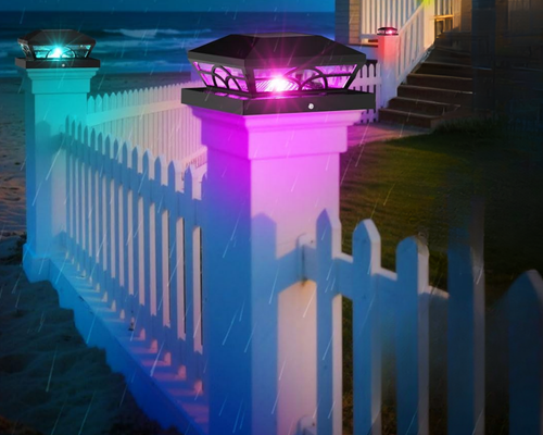 6 Pack Solar Post Cap Lights Deal at Amazon