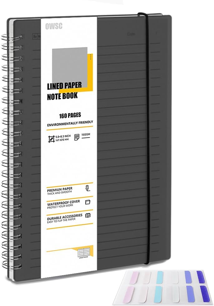 OWSC 1 Pack Ruled Notebook, 5.9 x 8.3 Inches Only $7.99 at Amazon