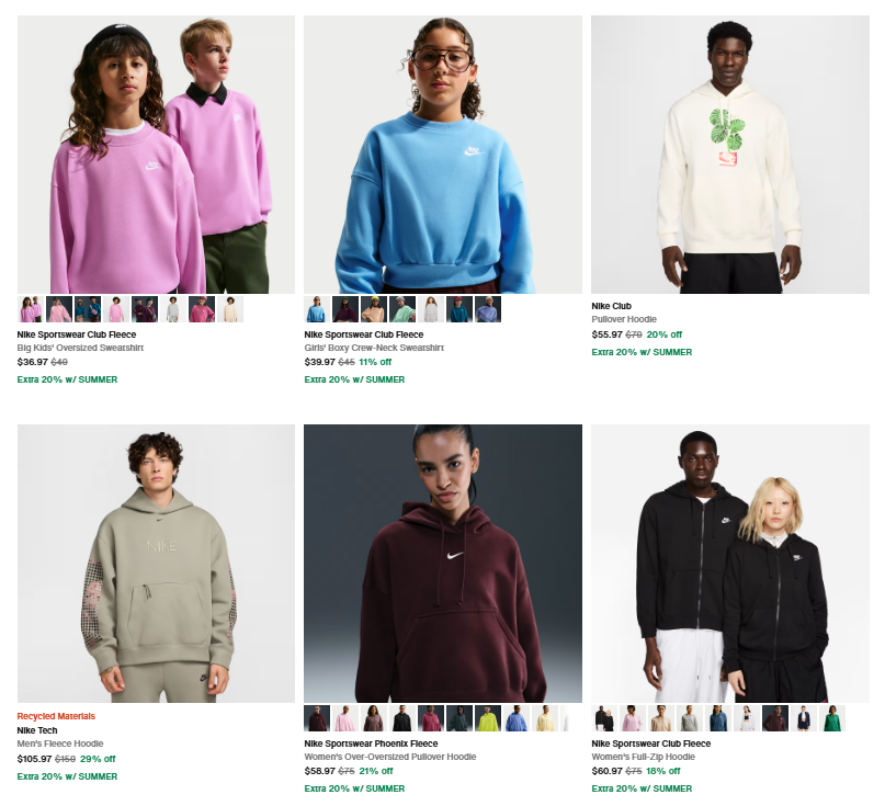 Hoodies and Pullovers Sale Up to 50% Off at Nike