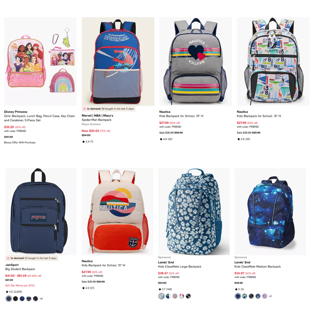 Kids Backpacks Sale: Up to 75% Off at Macy’s