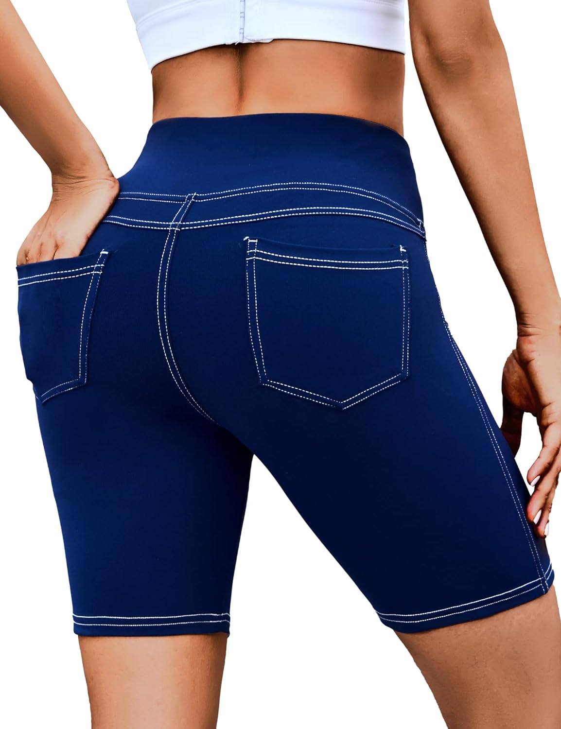 VOOVEEYA 5″/8″ High Waisted Yoga Biker Shorts Only $19.98 at Amazon