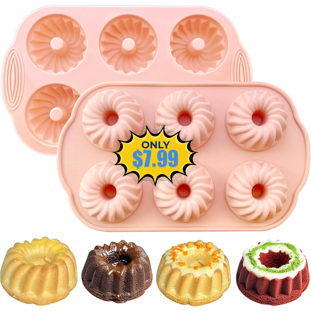 UOUYOO 2 Pcs Silicone Cake Pan Deal: Save 11% at Amazon