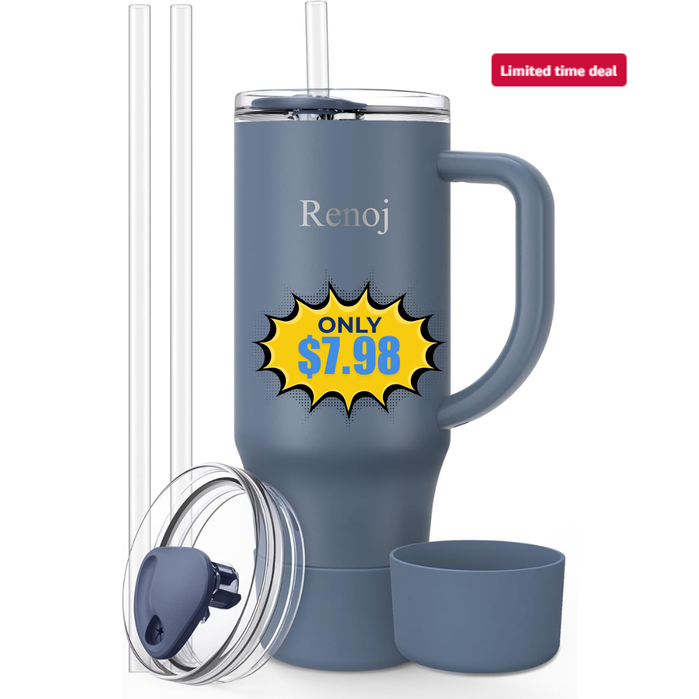 Renoj Insulated Mug Navy Blue 32 oz Deal: Save 64% at Amazon