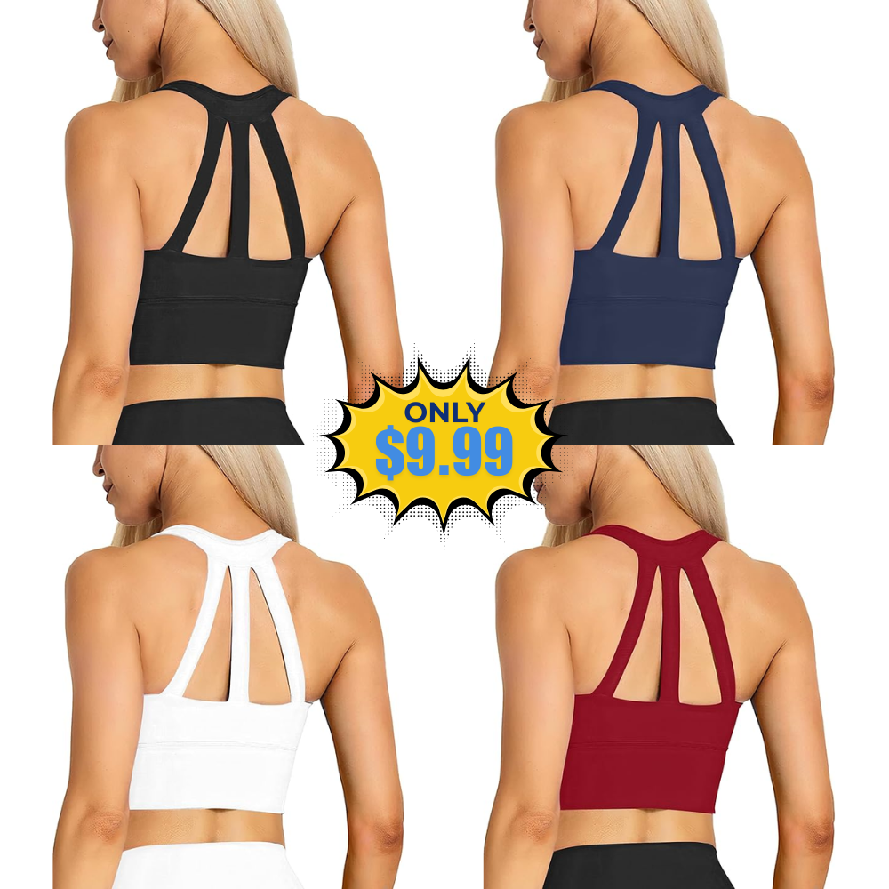 XUNYU Womens Longline Sports Bra Deal: Save 33% on Amazon