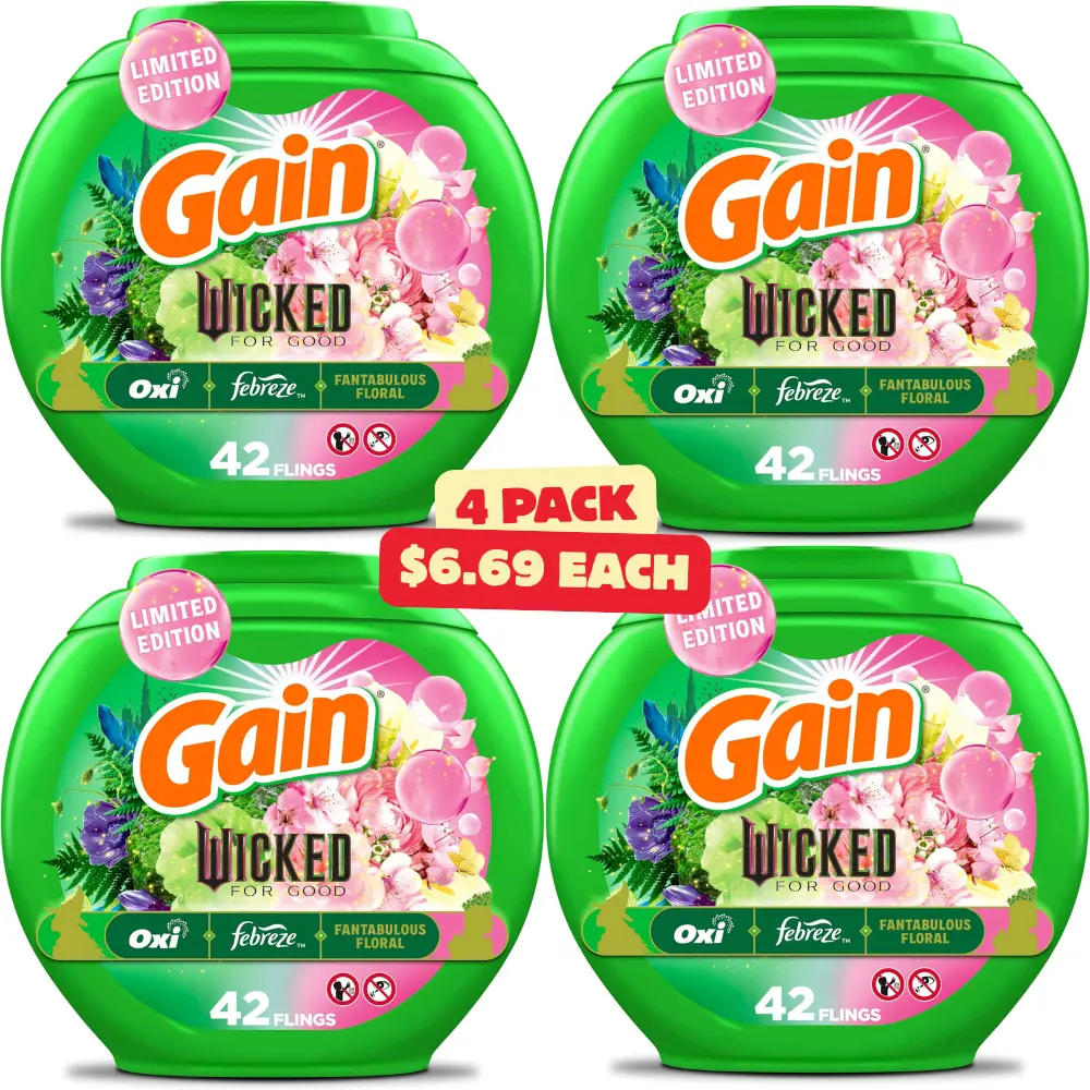 Gain Flings! Wicked: For Good 4Pack Deal: Save 33% at Amazon