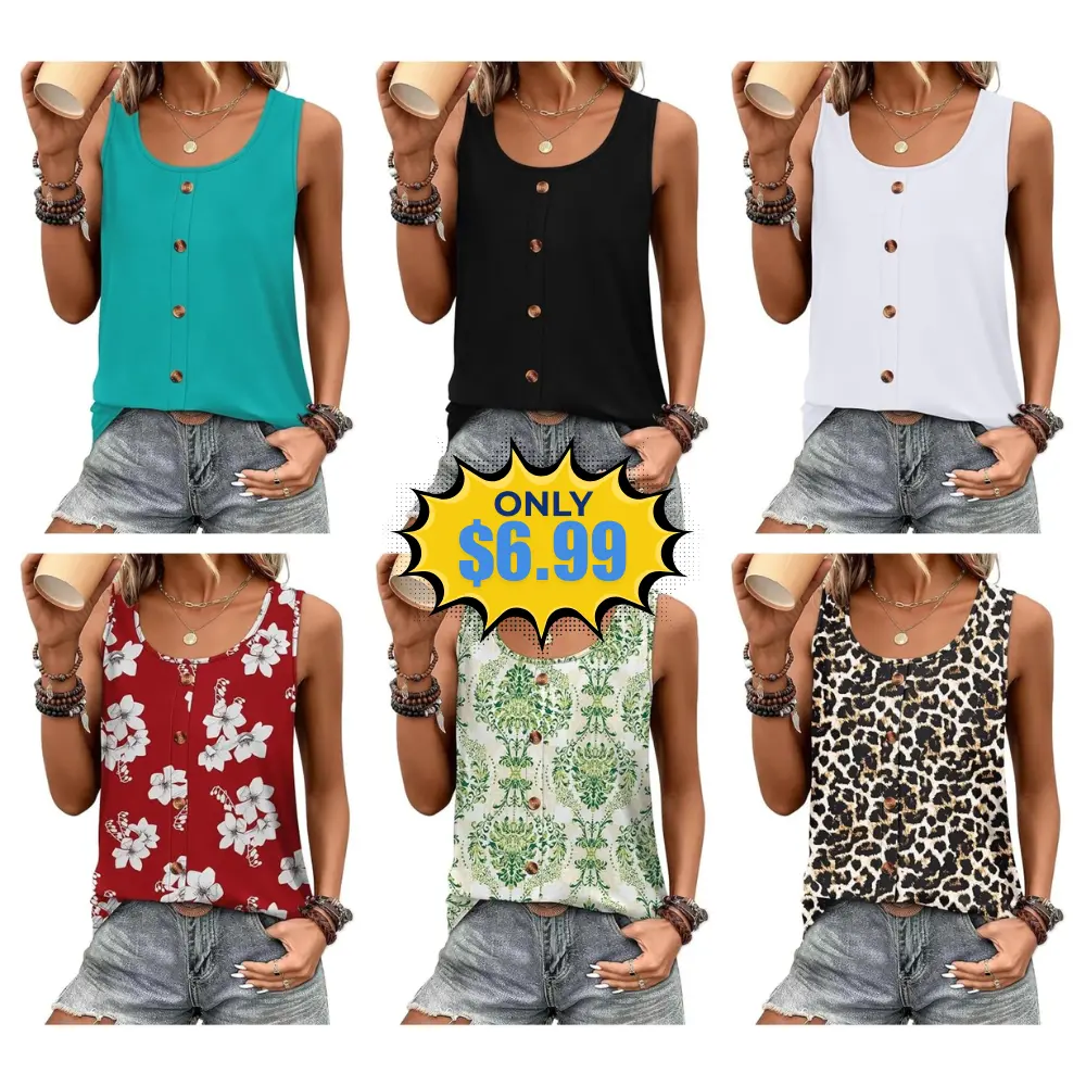 WIHOLL Womens Tank Tops Deal: Save 60% at Amazon