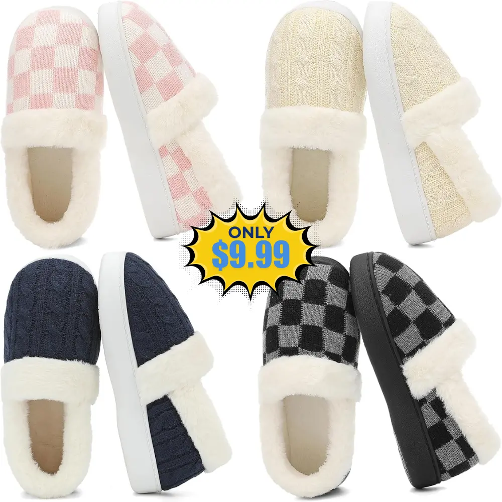 UBFEN Womens Fuzzy House Slippers Deal: Save 50% at Amazon