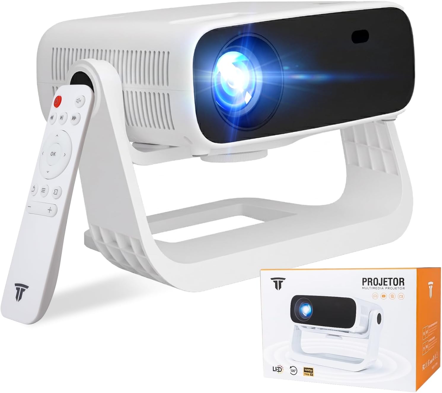 Wielio 2026 Smart Projector Android TV with WiFi 6 and Bluet deal at Amazon