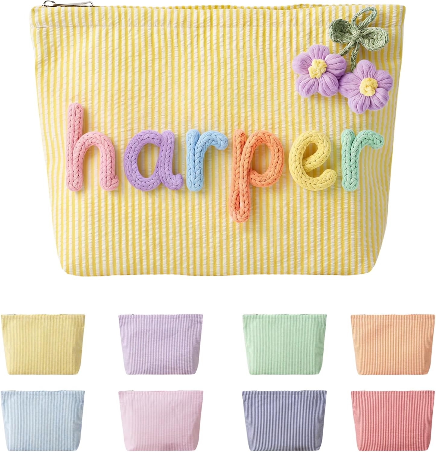 NYLGOXITK Personalized striped makeup bag Only $19.59 at Amazon