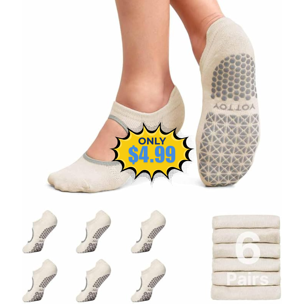 YOTTOY Women Pilates Socks Deal: Save 33% at Amazon