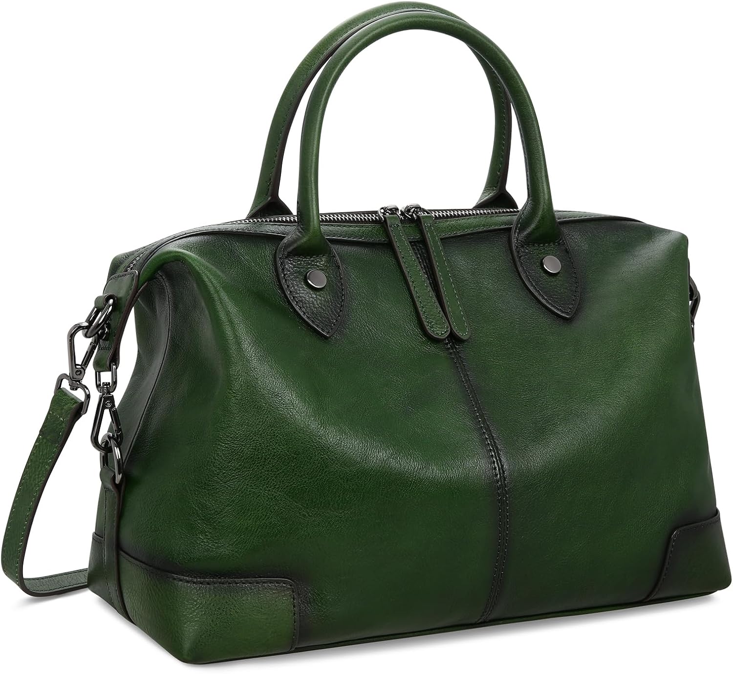HESHE Genuine Leather Satchel Tote Bags Only $119.99 at Amazon