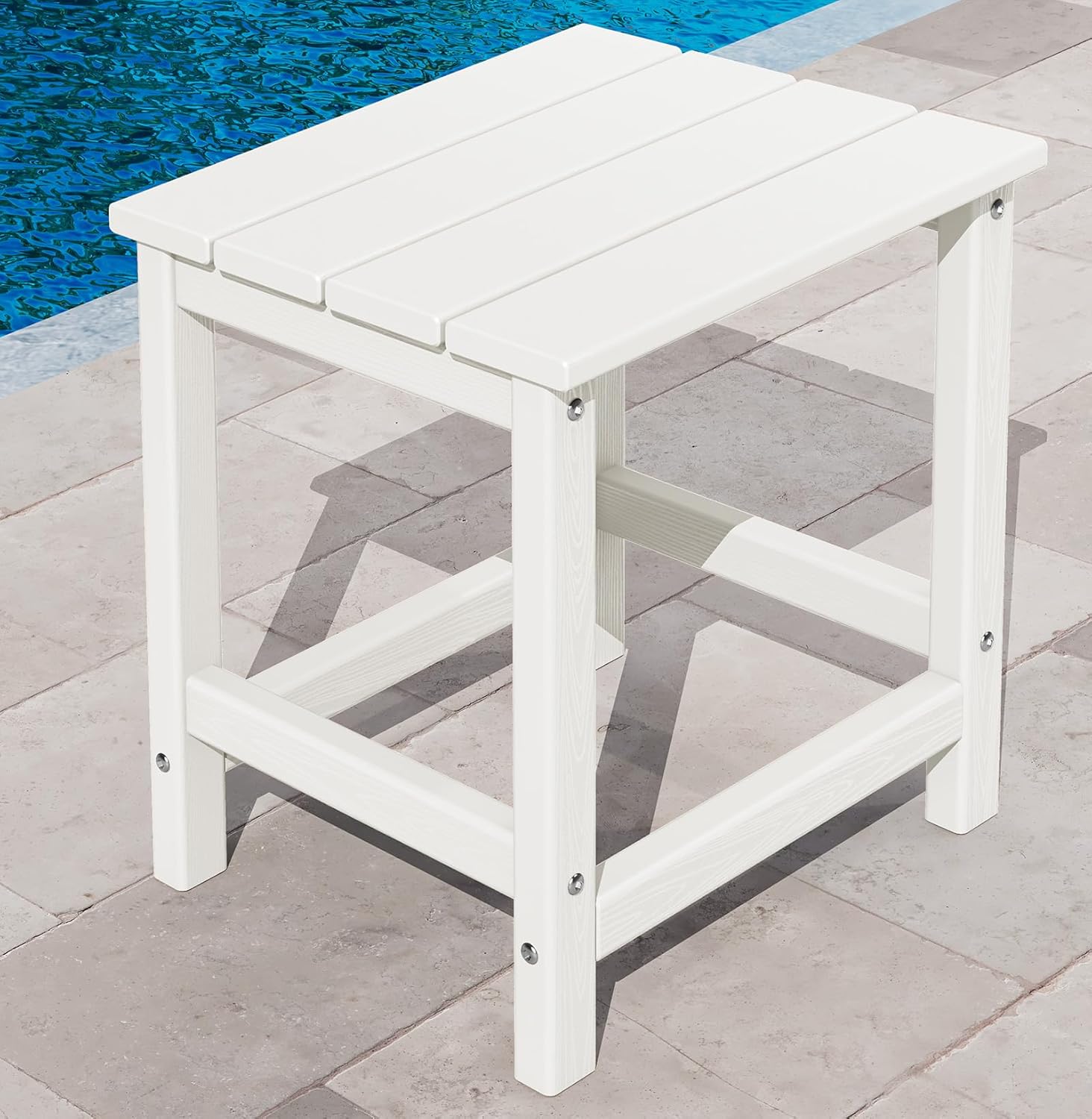 KINGYES Adirondack Outdoor Side Table, White deal at Amazon