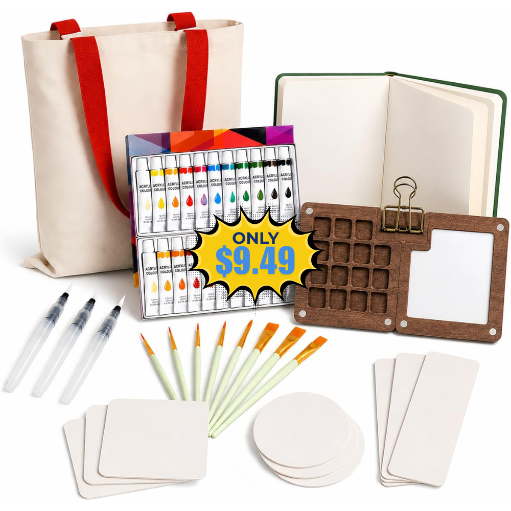 fsdyknej Portable Painting Kit Deal: Save 67% at Amazon
