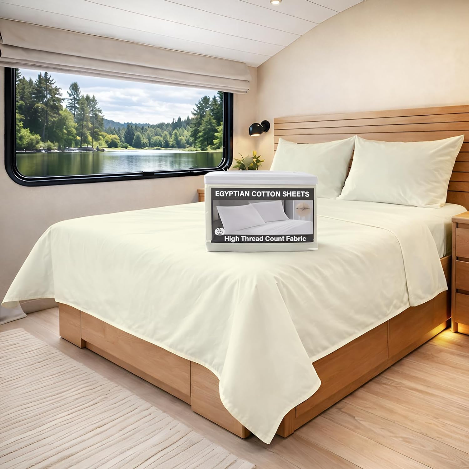 MyGiza Sheets RV King Bed Linen Set, 400 Thread Count, 100% deal at Amazon