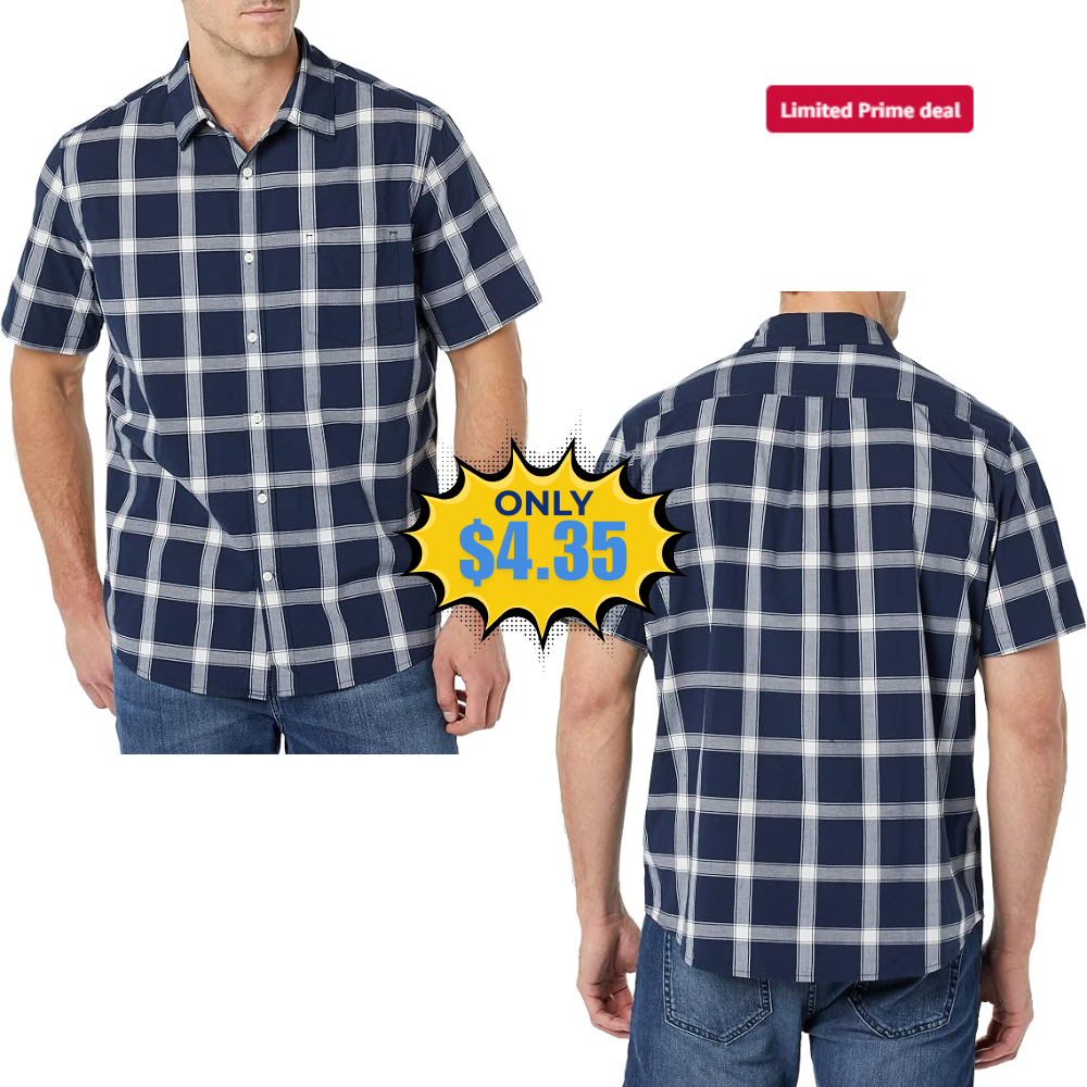 Amazon Essentials Men’s Slim-Fit Poplin Shirt Deal: Save 27%