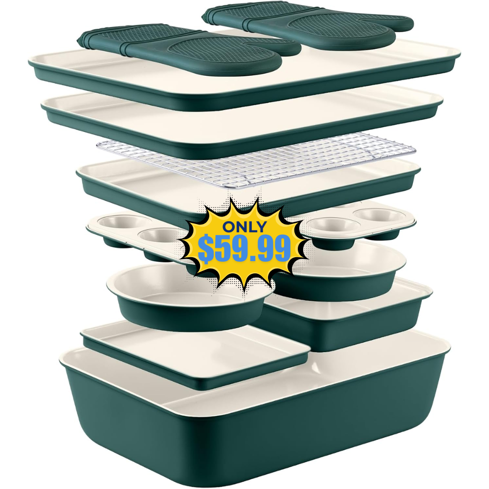 Nonstick Stackable Bakeware Set Deal: Save 40% at Amazon