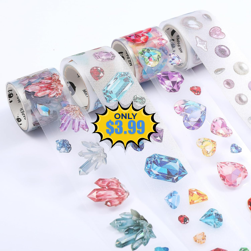 4-Roll Gemstone Washi Tape Set Deal: Save 20% at Amazon