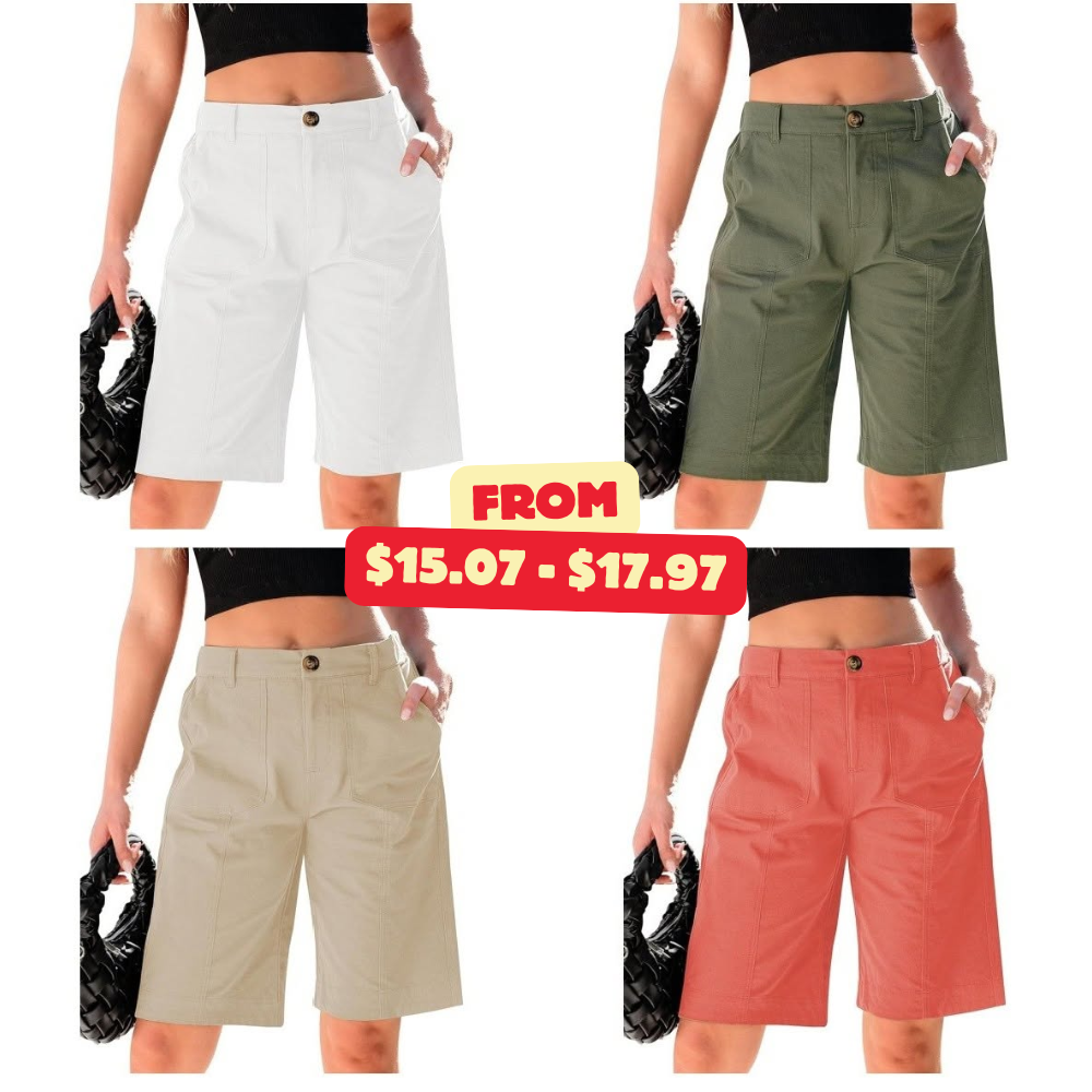 luvamia Women’s Bermuda Shorts Deal: Save 28% at Amazon