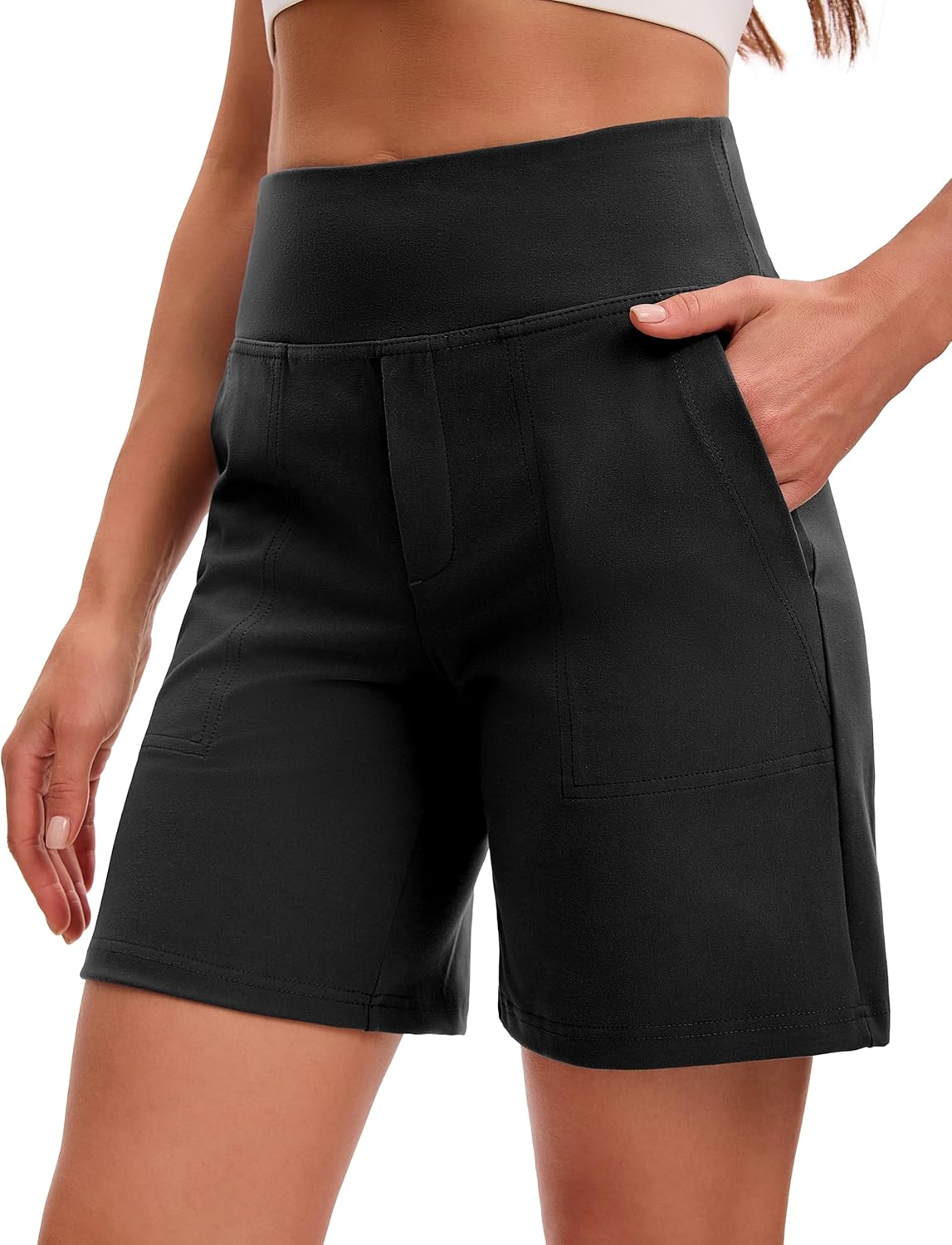 VOOVEEYA Women’s Bermuda Shorts 7″ High Only $23.99 at Amazon