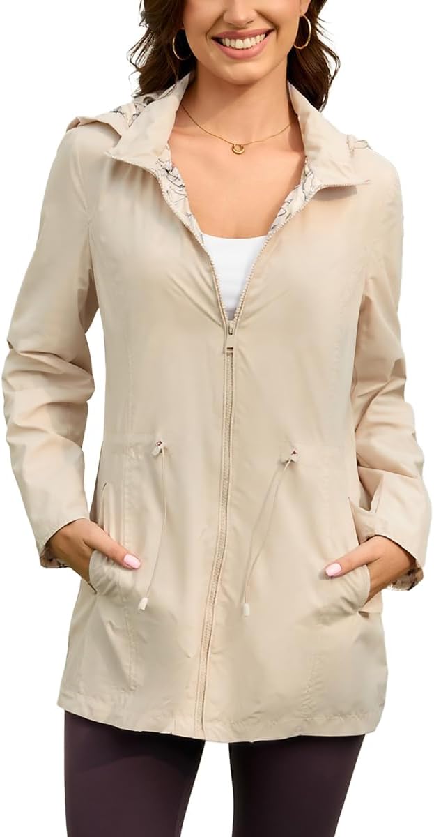 MODERN BUBBLE Women’s Rain Jacket Long Only $39.99 at Amazon