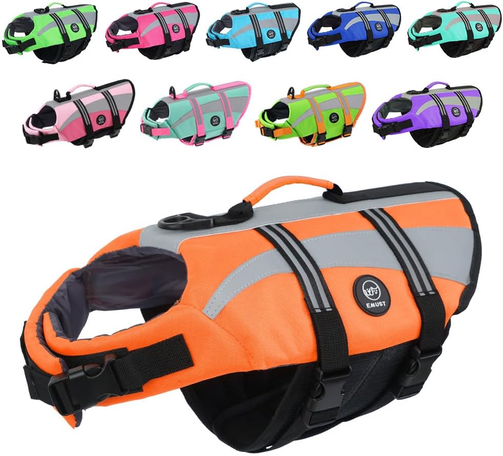 EMUST Dog Life Vests, Adjustable Only $10.62 (Reg. $12.5) at Amazon
