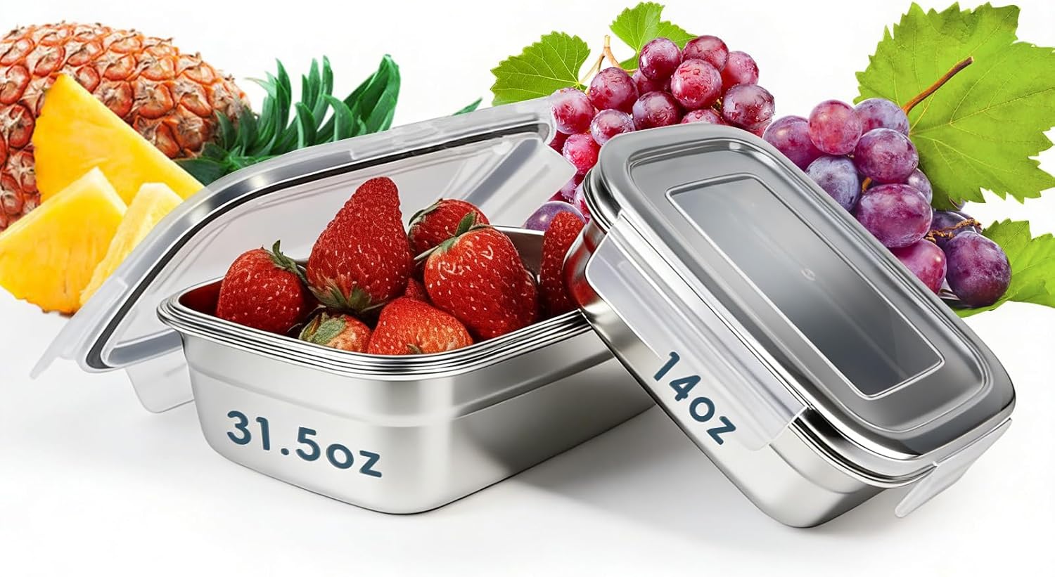304 Stainless Steel Food Containers Deal at Amazon