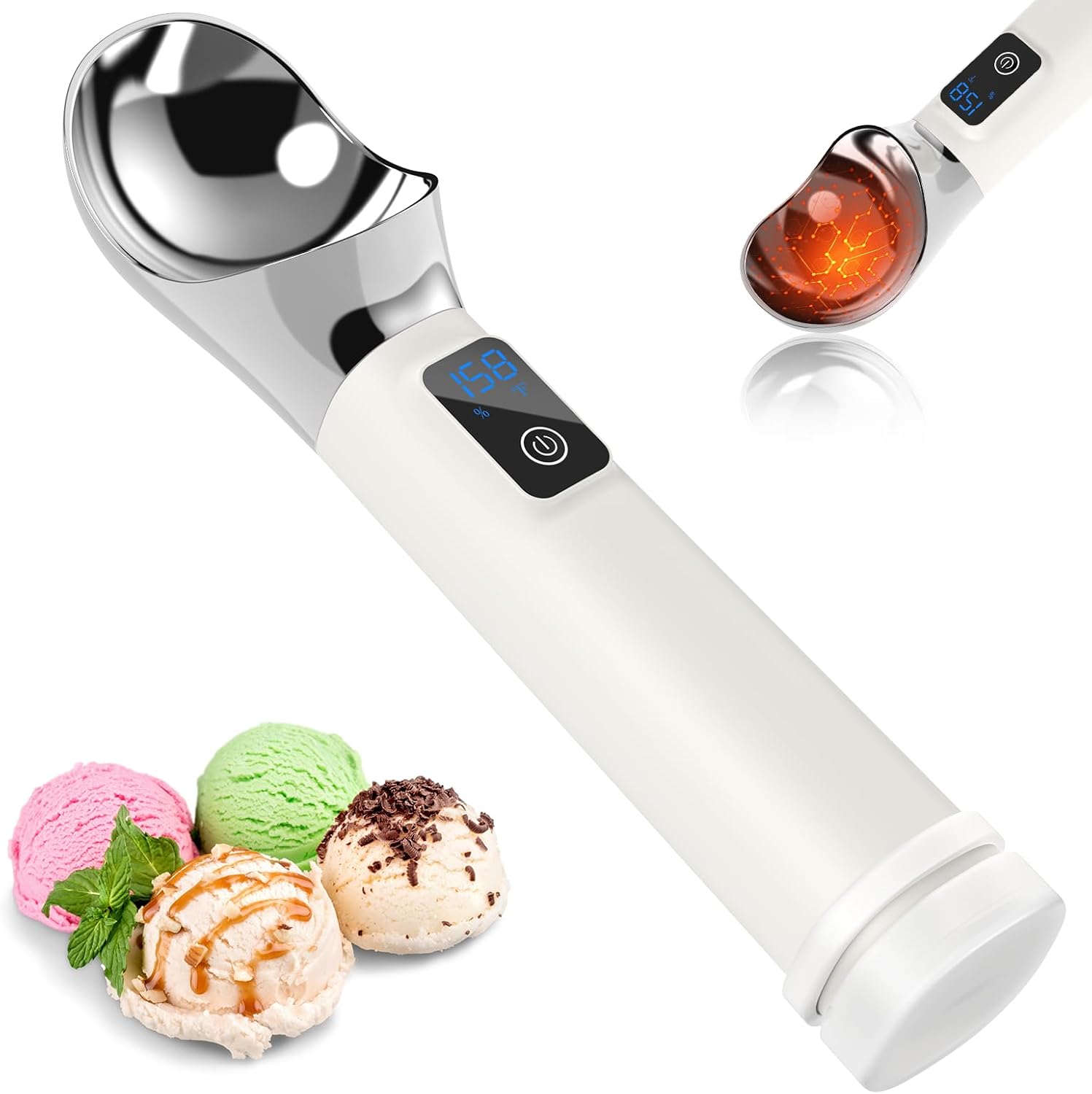 TechRise Heated Ice Cream Scoop, 5000mAh Rechargeable Ice Cr deal at Amazon
