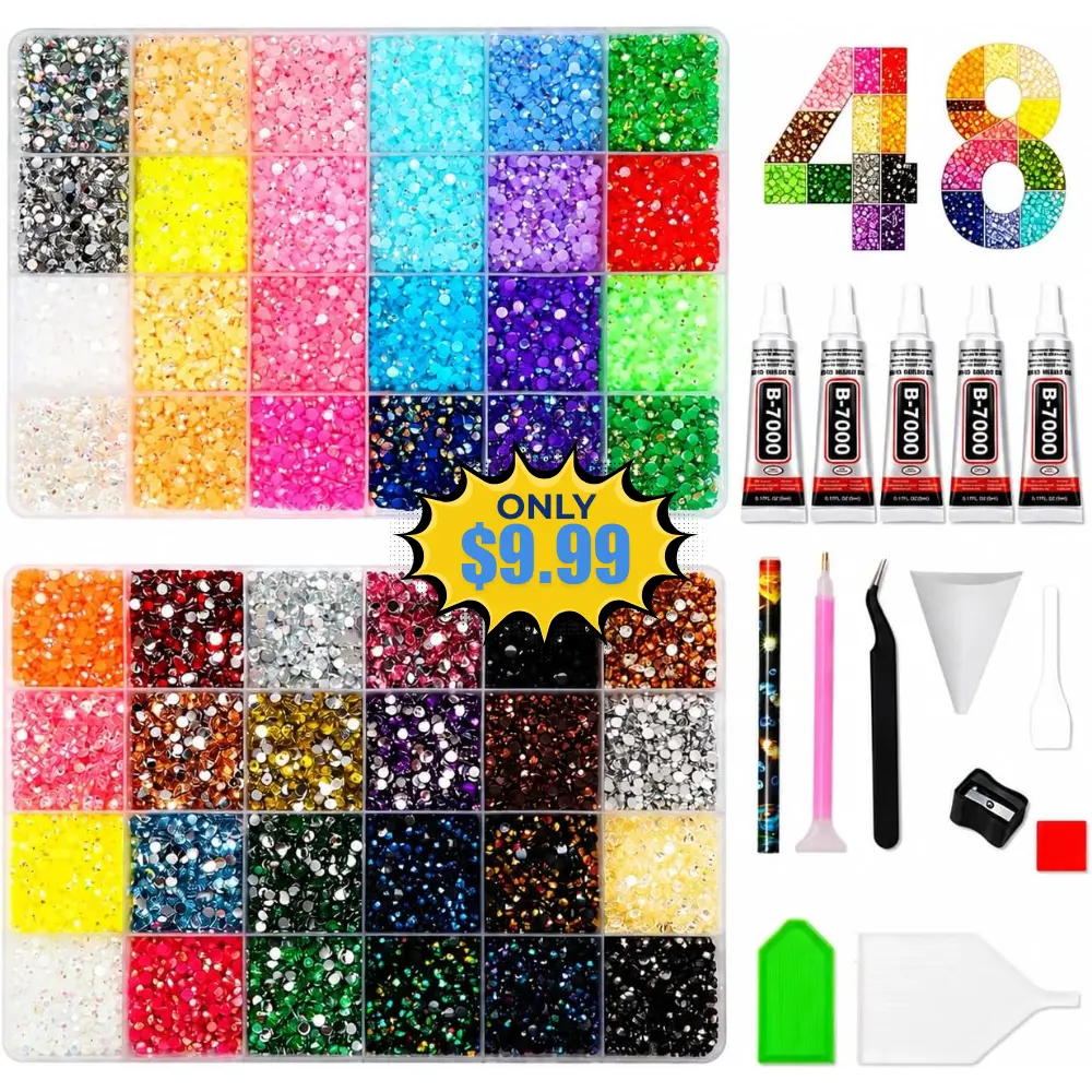 48000 Pcs Resin Rhinestones Kit Deal: Save $10 on Amazon