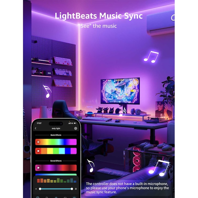 Lepro 65.6ft RGB Smart LED Strip Lights Deal at Lowe’s: $52.99