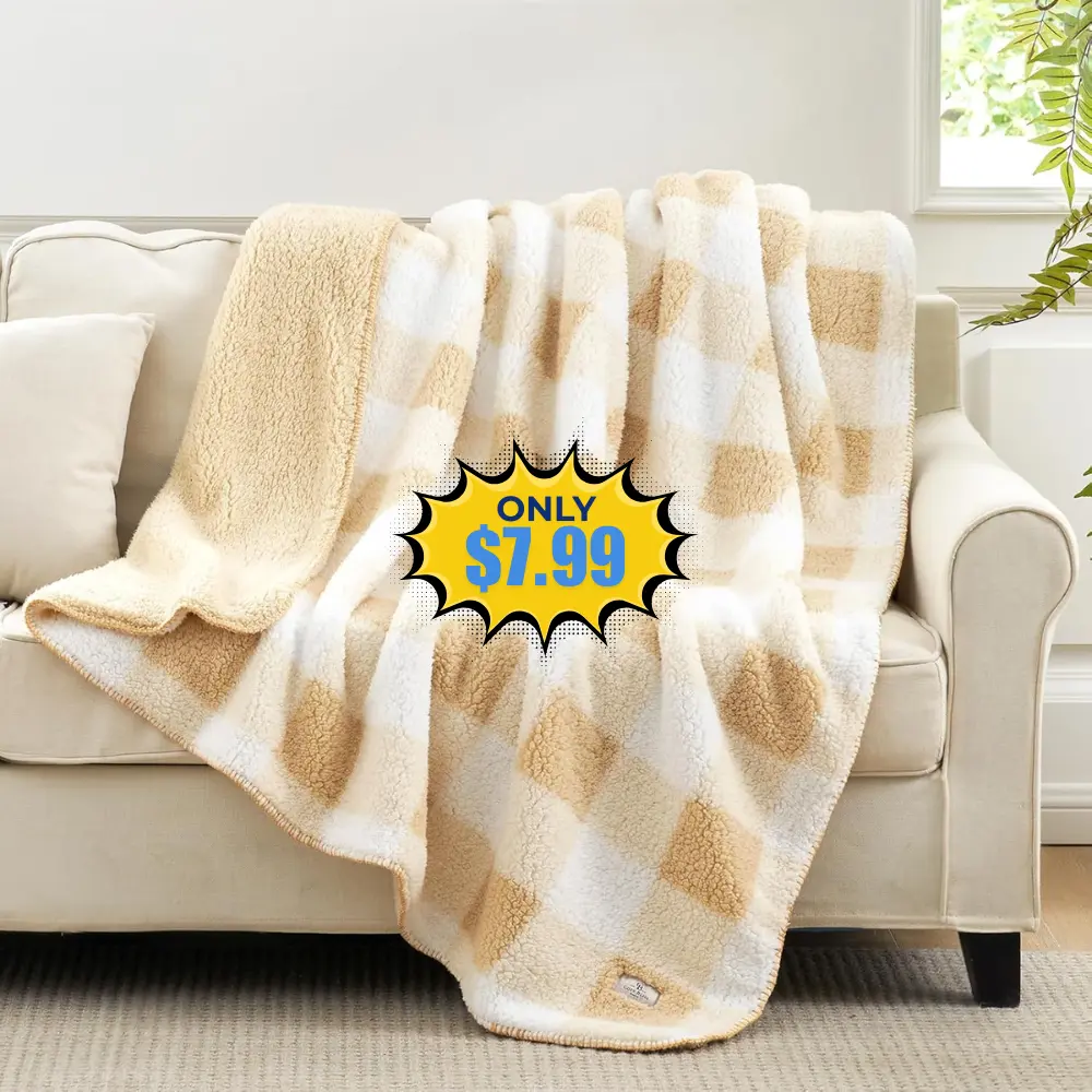Cozy Bliss Luxury Sherpa Throw Blanket Deal: Save 30% at Amazon