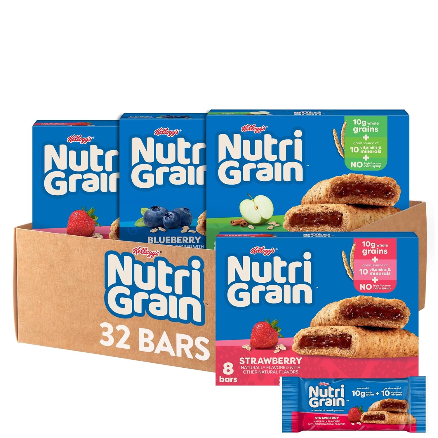 Nutri-Grain Soft Baked Breakfast Bars, 32 count Only $9.98 at Amazon