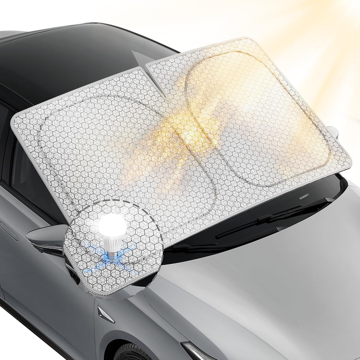 helloleiboo Graphene Windshield Sun Shade Only $27.99 at Amazon