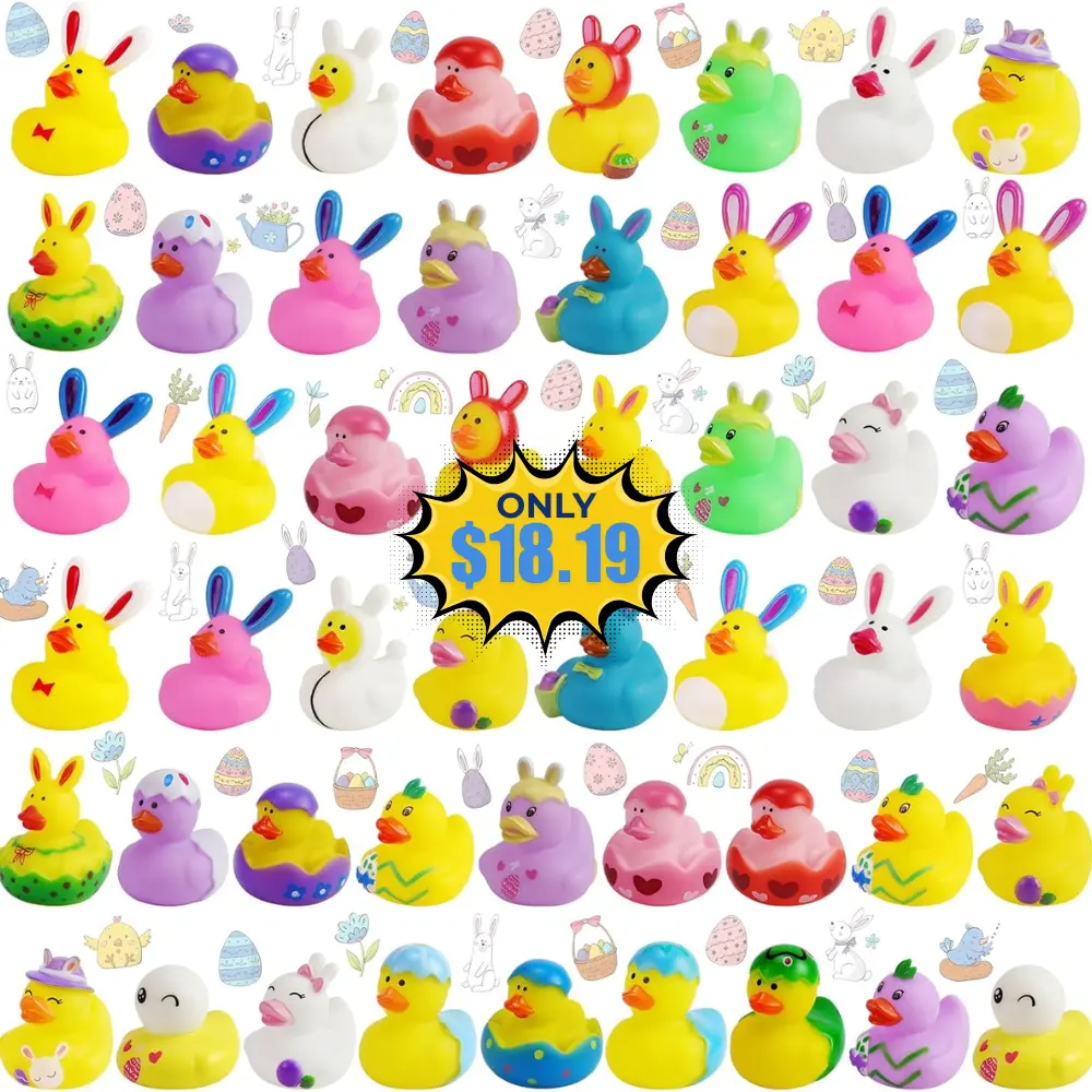 50Pcs Easter Rubber Ducks Deal at Amazon: Save $18.20
