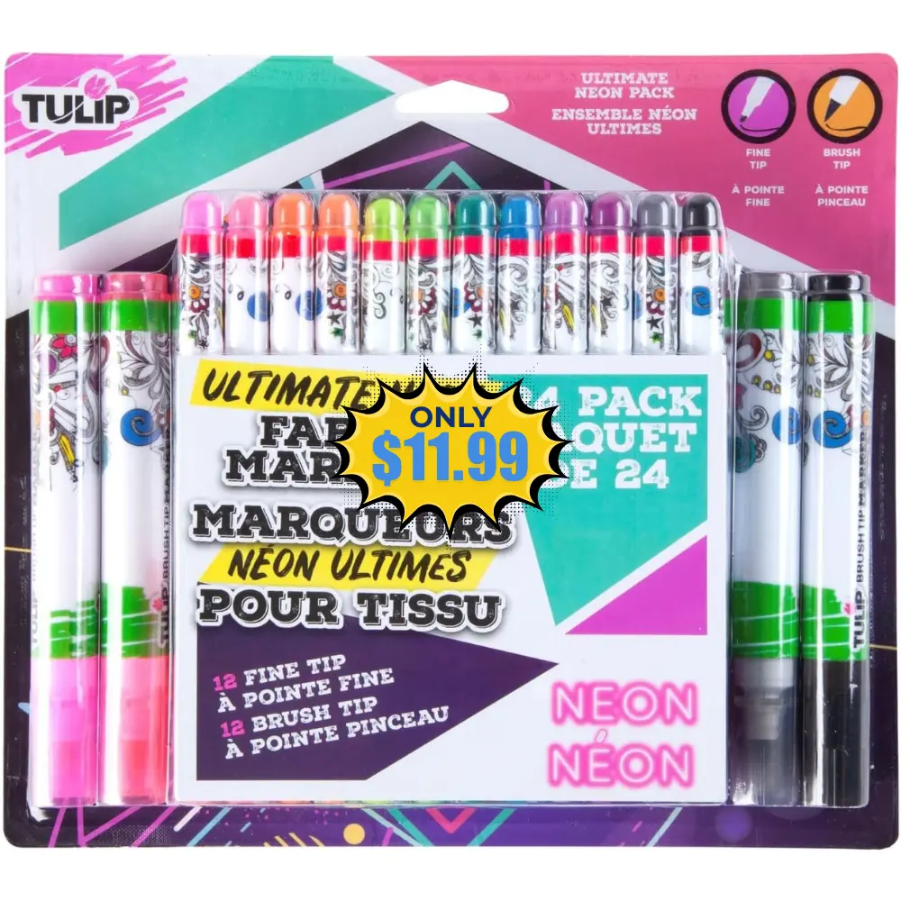 Permanent Fabric Markers Pack: Save 53% at Amazon