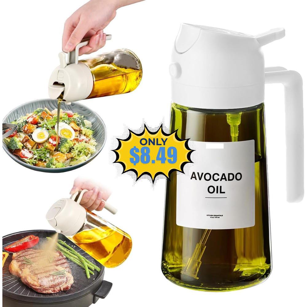 2 in 1 Oil Dispenser and Oil Sprayer Deal at Amazon: Use Promo Code D2EZ5ZMR