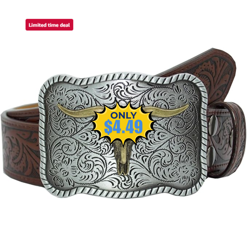 Cowgirl Cowboy PU Leather Belts Deal: Save 50% at Amazon