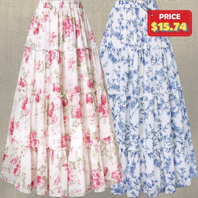 Floral Maxi Long Skirts Deal at Amazon: Save with 7G4I368S