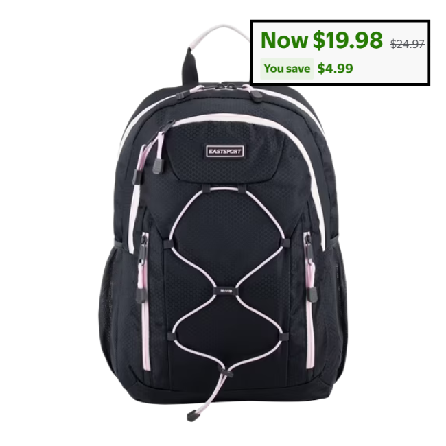 Eastsport Unisex Bungee Backpack Deal: Save $5 at Walmart