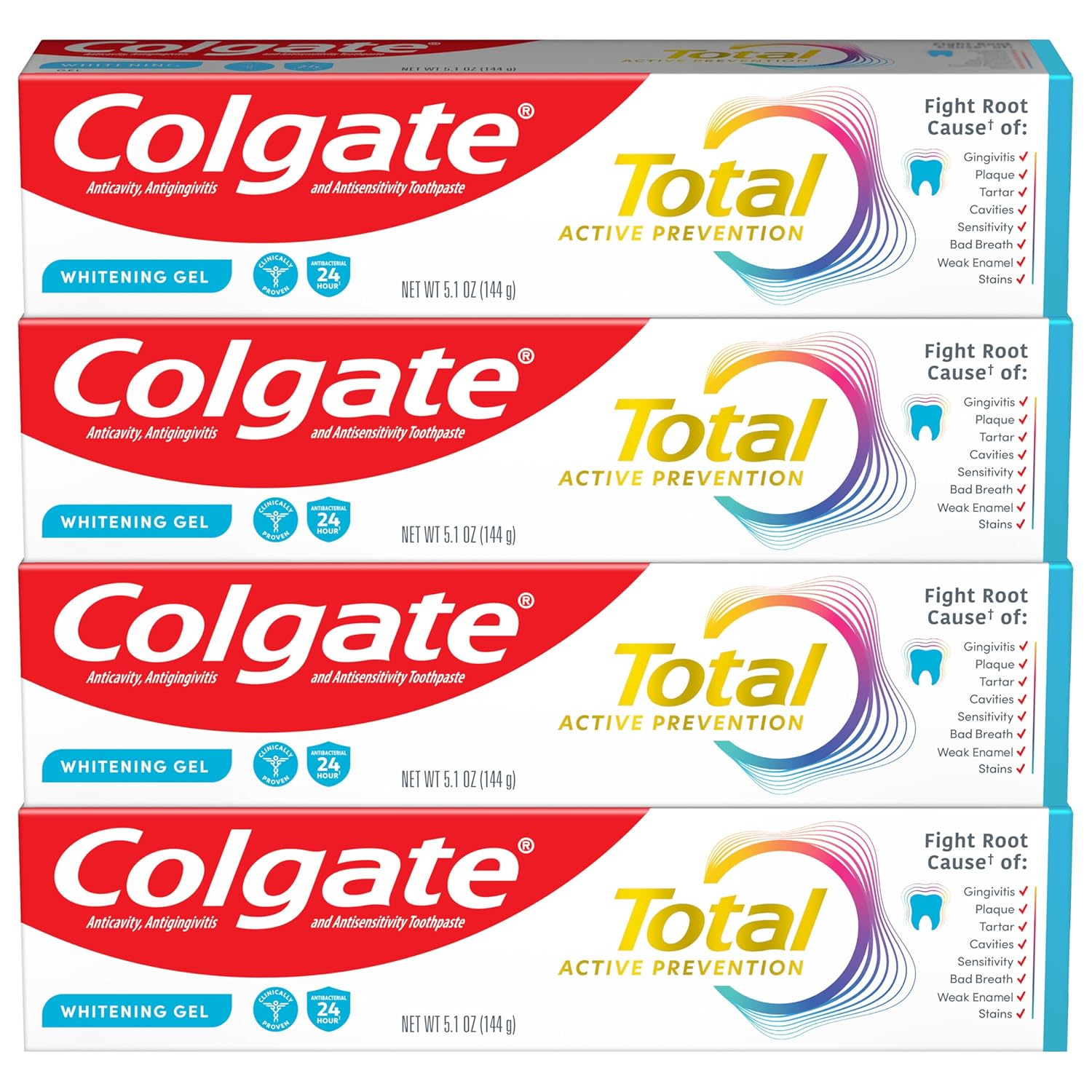 4-Pk 5.1-Oz Colgate Total Active Only $12.99 (Reg. $15.99) at Amazon