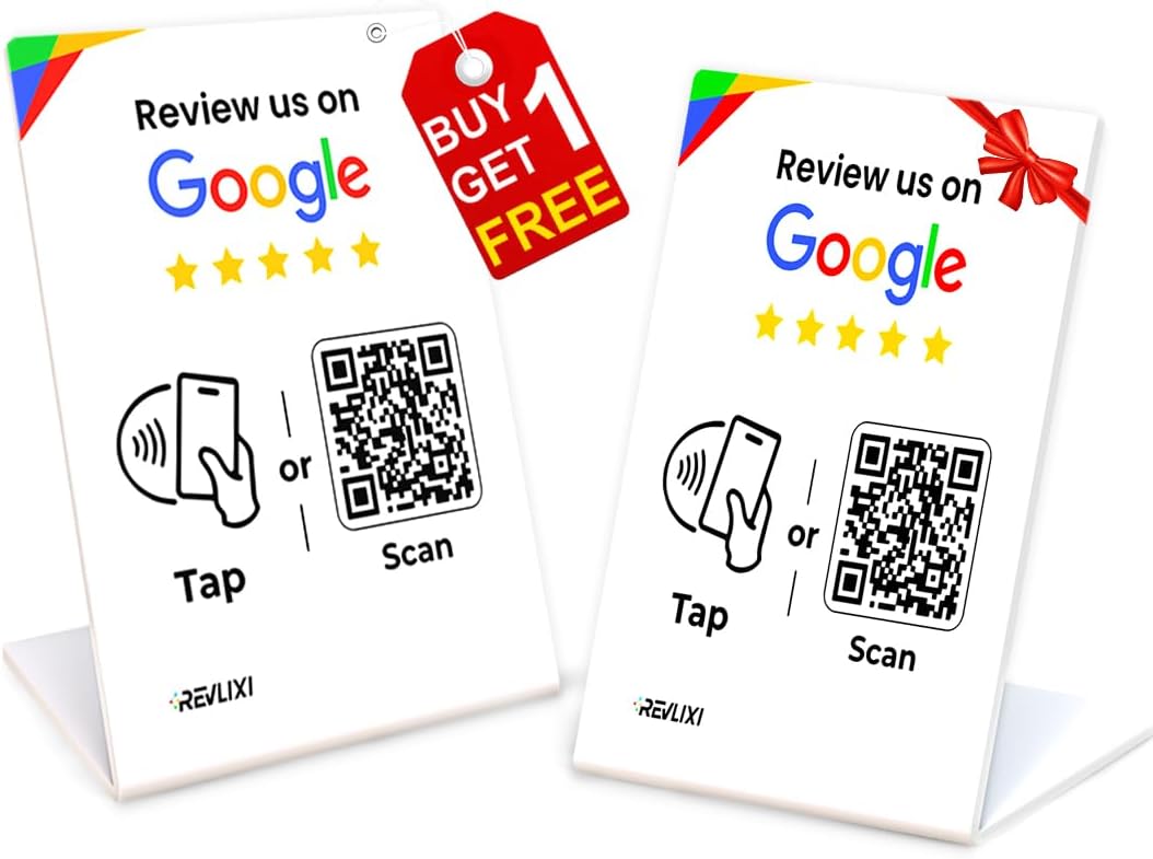 REVLIXI Google Review Stand (2 PCS) -Boost Google Reviews w/ deal at Amazon