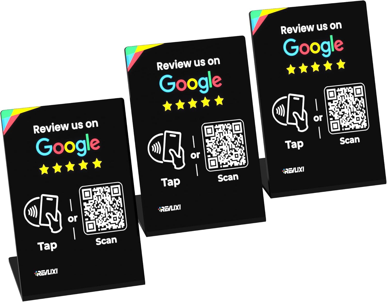 REVLIXI Google Review Stand (3 PCS)- Boost Reviews w/ 3x4 in deal at Amazon